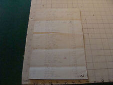 vintage paper: 1837 one large paper GROCERY BILL - JOHN J ADAMS picture