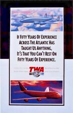 Vintage Transatlantic Airways Travel Poster picture
