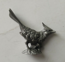 Vintage Pewter Cardinal Bird Miniature Figurine picture