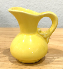 RARE VINTAGE MINI MCCOY STYLE YELLOW PITCHER CREAMER MARKED USA picture