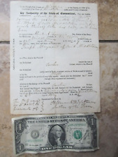 RARE Antique 1832 Court Legal Document, Warrant, Middletown Connecticut Law GIFT picture