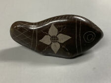 Vintage Wooden Carved Fish - Traditional Nordic Design Sculpture picture