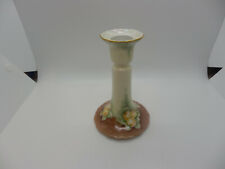 Antique T & V Limoges France Hand-Painted Floral Candlestick Holder Yellow Roses picture