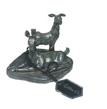  Miniature Pewter Figurine Deer By J Ritter Co. Hand Crafted Of America Puter  picture