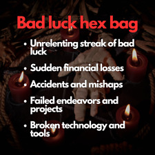 Bad Luck Hex Bag Revenge Curse Black Magic Wiccan Pagan Voodoo Witchcraft Strong picture