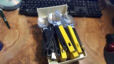 Vintage Avalon Stainless Hong Kong  Piece Plastic Yellow Handle Flatware picture