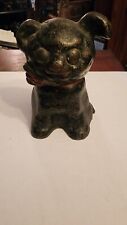 Vintage Fido Cast Iron Dog Bank Still Coin American Hubley Original picture