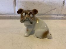 Antique Depose Rudolstadt German Porcelain Sitting German Bulldog Dog Figurine picture