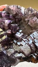 Purple Cubic Fluorite/Ferric Iron Specimen,Quartz Crystal,Metaphysical,Decor picture