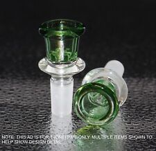 14mm GREEN SHOTS GLASS Slide Bowl SNOWFLAKE SCREEN slide bowl 14 mm male picture