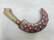 mughal Sikh vintage Daatli islamic oriental dagger with jade khanjerknife picture