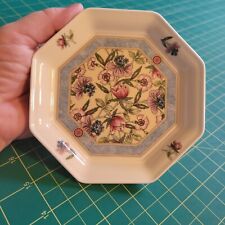 Vtg Wedgwood Trinket Dish Sarah Octagon Floral Bone China Small Plate 5.5