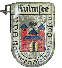 1934 German VDA Pin WHW Coat of Arms Metal Badge Kulmsee Poland Europe pins picture