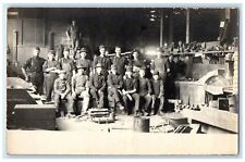 c1940's Factory Interior View Workers RPPC Photo Unposted Antique Postcard picture
