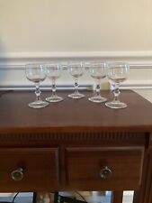 Libbey Georgian Clear Rhine Wine Glasses Set Of 5 Stem #8000 picture