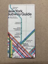 VINTAGE 1972 NEW YORK CITY SUBWAY MAP & GUIDE NYCTA NYC REVISED 1978 picture