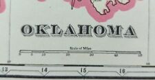 Vintage 1912 OKLAHOMA Map 22