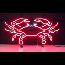 Crab Neon Sign Light Seafood Restaurant Wall Decor Handmade Art Visual 17