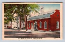 Nantucket MA-Massachusetts, Post Office & Atheneum, Antique Vintage Postcard picture