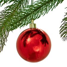 50MM - Shiny Red Plastic Ball Ornaments Hanging Christmas Tree Decor 60pcs Bulk picture