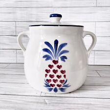 NS Gustin Cookie Jar Pottery Pineapple Vintage picture