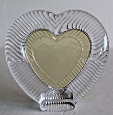 Mikasa Polished Crystal Glass Heart Shaped Picture Frame for a 3