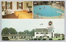 Fredericksburg Virginia, George Washington Motel, Swimming Pool Vintage Postcard picture