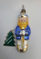Whitehurst Imports Blown Glass Sailor/Captain Christmas Ornament Czech Republic picture