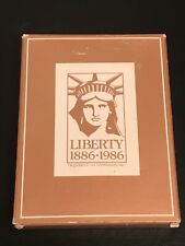 Avon 1886-1986 Statue Of Liberty Brass 15 Cent Stamp Wood Plaque Vintage  picture