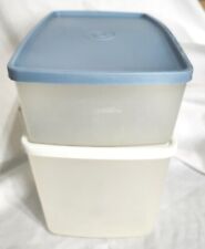 TWO Tupperware Freezer  Square Rounds Rectangular Sheer Containers picture