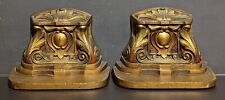 Antique Bookends by H.L Judd Polychrome Cast Iron c1925 - Almost 4 pounds each picture