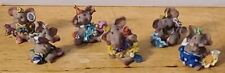 ELEPHANT HEART CIRCUS FLOWER BALL FIGURINE STATUE SET OF 6 DIFFERENT picture