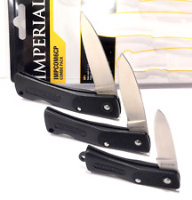 Imperial Schrade Black Lockback Folding Pocket Knife 3 Pc Combo Set - IMPCOM6CP picture