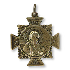 Vintage Sanctus Pater Benedictus Catholic Medallion Pendant picture