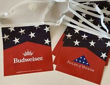 New 21’ Budweiser Folds Of Honor Military Veteran Vinyl Beer String Banner Sign picture