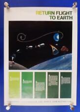 ORIGINAL 1969 - NASA APOLLO PROGRAM - RETURN FLIGHT TO EARTH 30x40