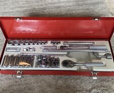 NOS Proto Tools 5004B 3/8” Drive Ratchet and Socket Set & Metal Case, Sealed picture