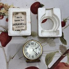Vintage Bulova Caravelle Boutique 7 Jewel Small Alarm Clock Swiss Made - Germany picture