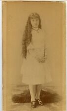 Teenage Girl with Long Hair Vintage Photo picture