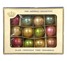 ViTG Sears Glass Christmas Ornaments Gold Netting  Imperial Collection 12 - 1.5” picture