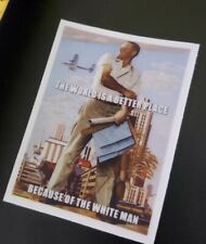 Norman Rockwell Sticker Working White Man SPIRIT OF ST. LOUIS  picture