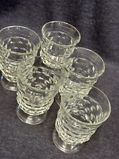 Vintage 1950s Indiana Colony Whitehall Clear Glasses Set Of 6 - 3  7/8” Tall picture