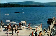Schroon Lake NY Word of Life Inn Sundeck Dock Rowboat New York postcard JP1 picture