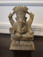 Soapstone Elephant Headed Ganesh Hindu God 5
