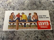 Levi's Finest 1950's advertising ink blotter Cowboys and Girl 6
