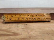 Vintage Early LUFKIN No. 68 (651) Boxwood &Brass Four-Fold Ruler 24