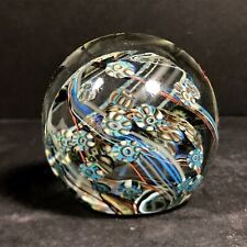 blown glass Millefiori paperweight Nancy Freemean art glass 1980s collectible picture