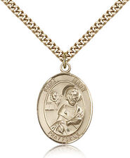 Saint Mark The Evangelist Medal For Men - Gold Filled Necklace On 24 Chain -... picture