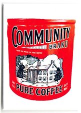 Vintage Community Coffee Label Refrigerator Magnet 2.5 x 3.5