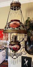 Victorian Parlor Oil Lamp Bradley Hubbard Oil Lamp with Prisms picture